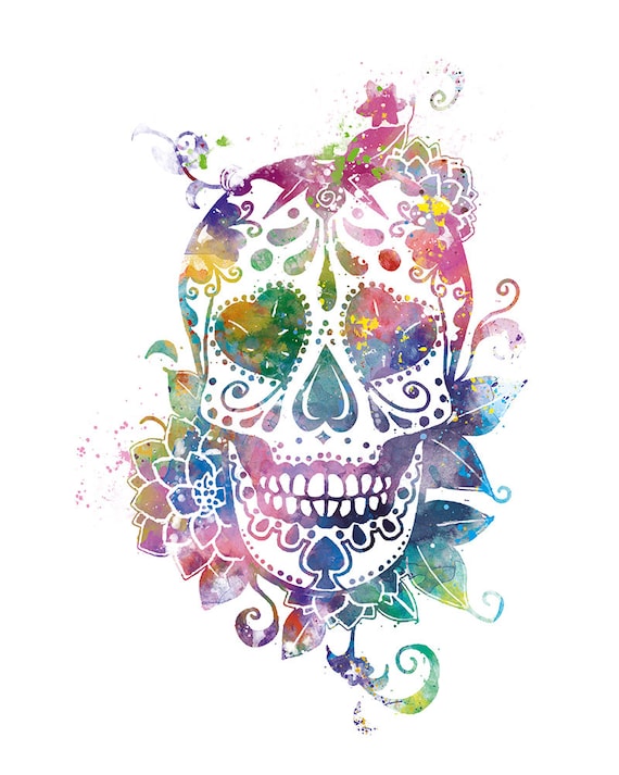 Inspired Gift Idea: Sugar Skull Art Prints - Halloween Gifts Inspired by Different Traditions