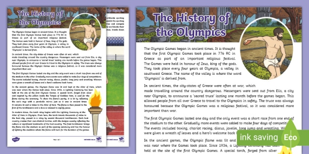The History and Significance of the Olympic Games