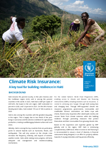 Innovations in Climate-Resilient Insurance - Insurance and Reinsurance in a Changing Climate